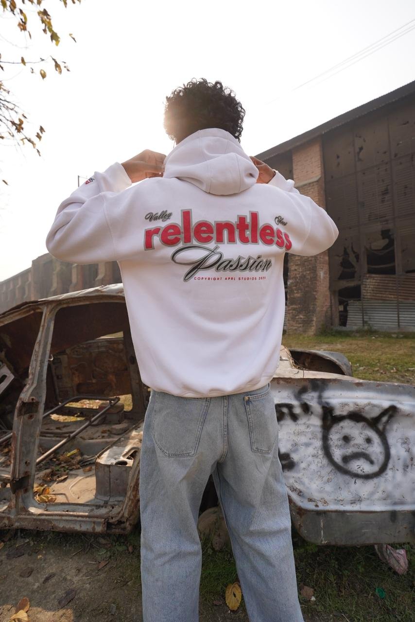 Relentless Passion Hoodie – White