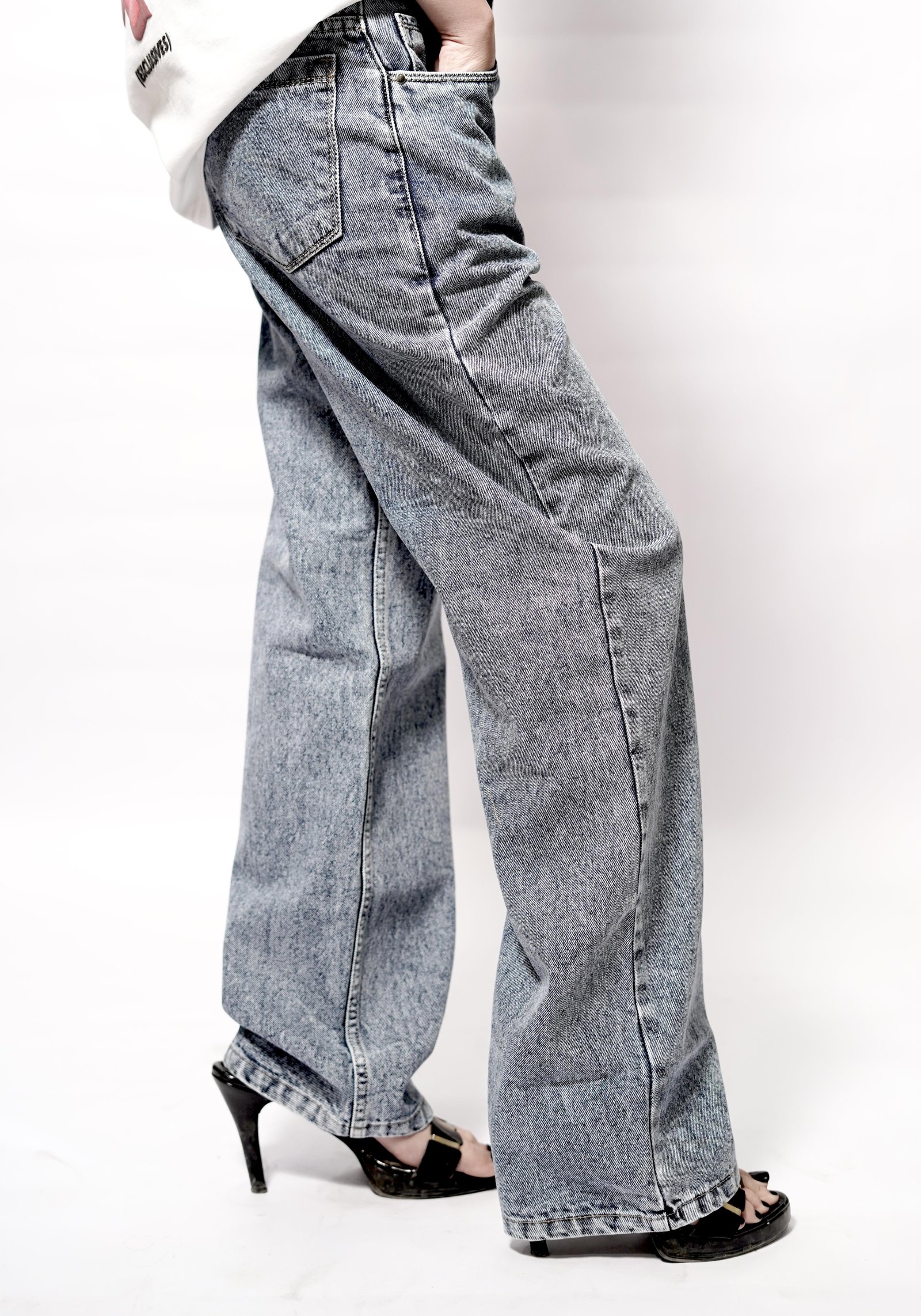 Washed Blue Straight Fit Jeans